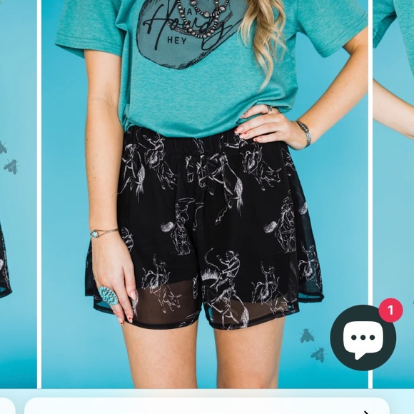 STAMPEDE WEAR!! Get Rodeo or Honky Tonk Ready!! NWT Two Fly “Buck Off” Shorts - Picture 2 of 4